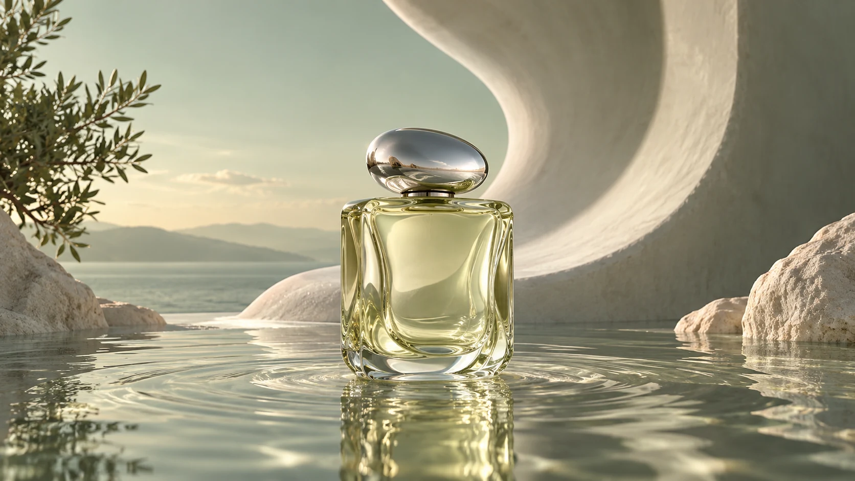 A study of light, water and sculptural form.