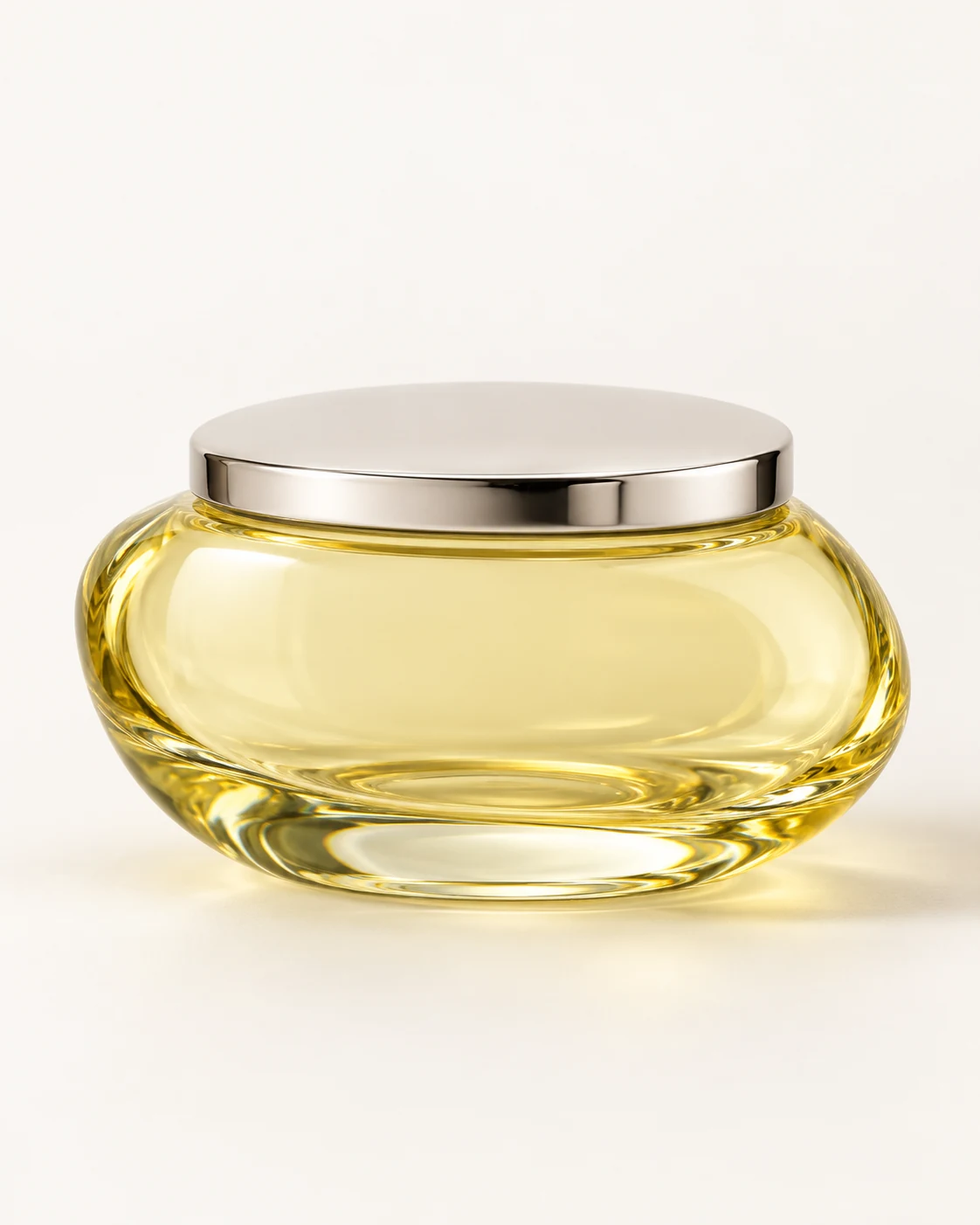 Translucent glass and a low silver horizon. A study in balance.
